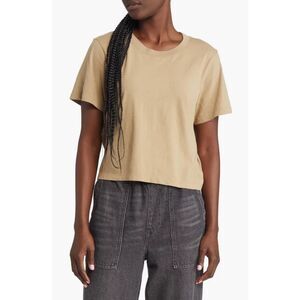 Madewell Bella Cropped Tee Drill Khaki Size 1X
